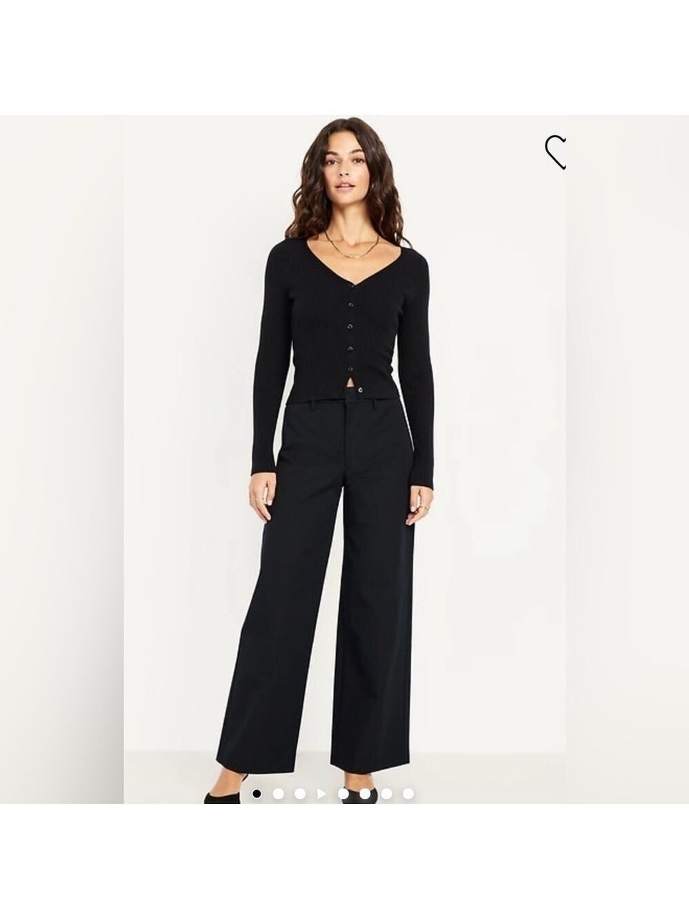 Old Navy Career Office High Rise Wide-Leg Pull-On Pixie Slacks Pants NWT M